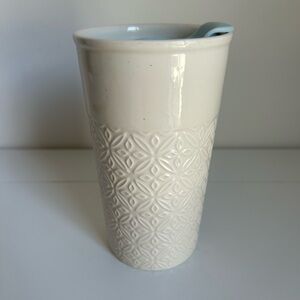 Target White Textured Ceramic Tumbler